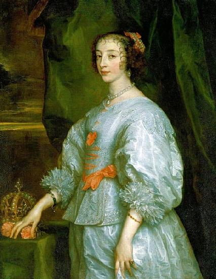 Anthony Van Dyck Princess Henrietta Maria of France, Queen consort of England. This is the first portrait of Henrietta Maria painted Germany oil painting art